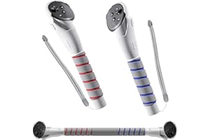 JUBOTY 3 in 1 Upgraded VR Dual Long Stick Handle Extension Game Grips Handle Attachment for Meta/Oculus Quest 3 Controller Grips with Gorilla Tag Beat Saber Golf Club Baseball (Q11-Quest 3)