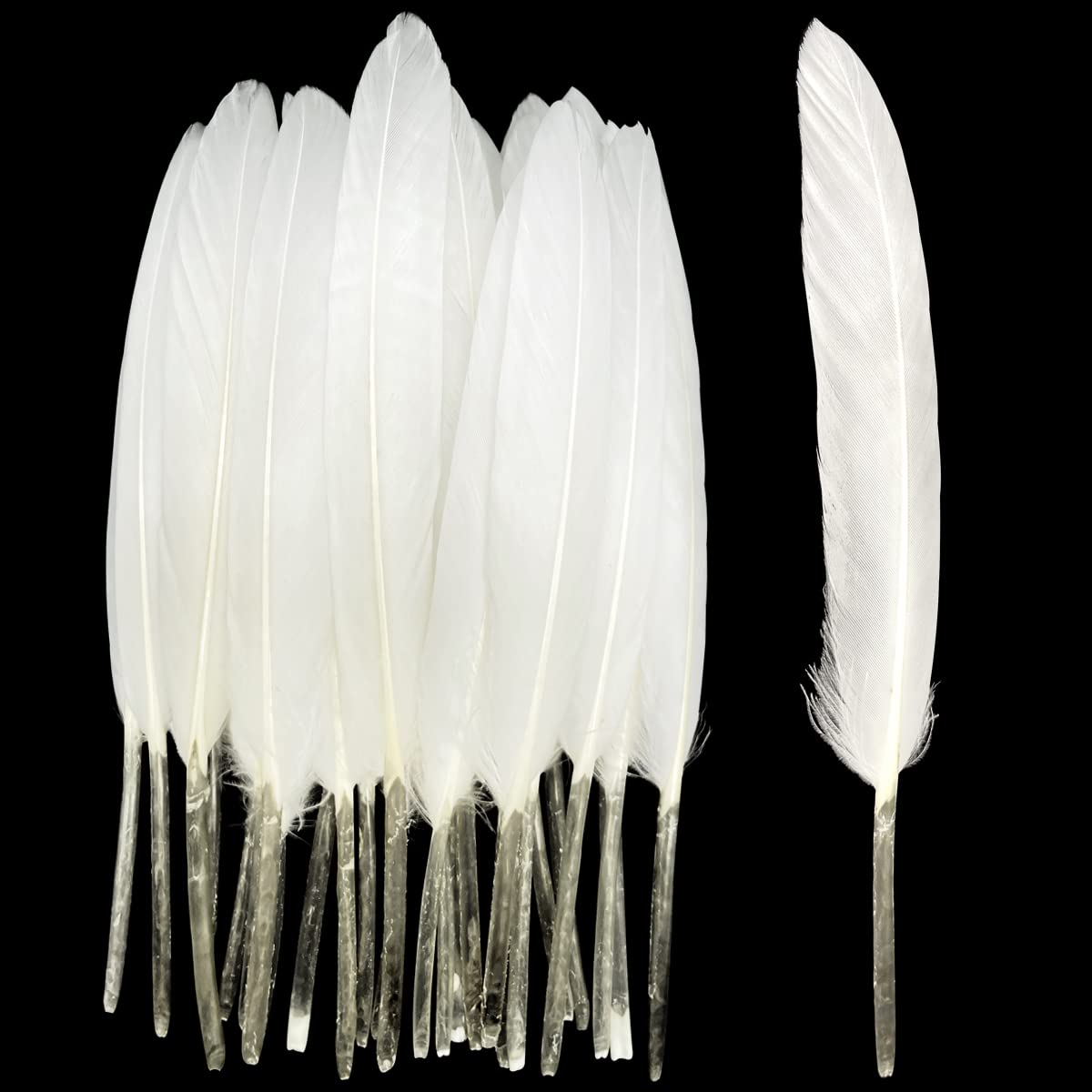 Photo 1 of 100pcs White Goose Feathers 4-6 Inch Decorative Feather for Wedding Party Home Decorations Clothing Hat Mask Accessories Dream Catchers Crafts