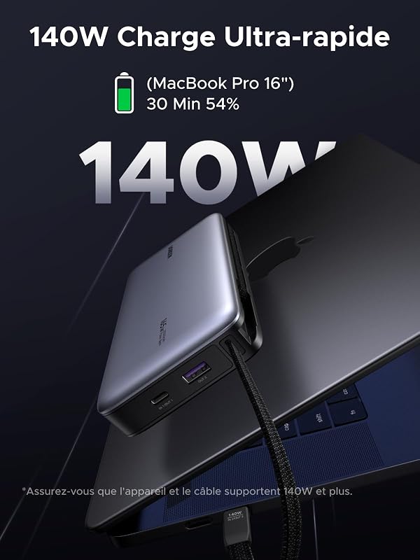Nexode 165W Batterie Externe 25000mAh Power Bank Charge Rapide 140W