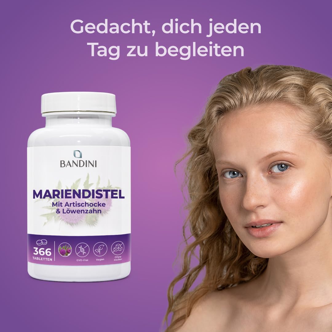 Bandini® Mariendistel 366 Tabletten | Artischocke und Löwenzahn-Komplex | 3