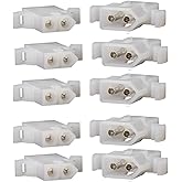 Molex Connector Lot, 5 Matched Sets, (2-Circuits) w/14-20 AWG .093" Pins, Free Hanging