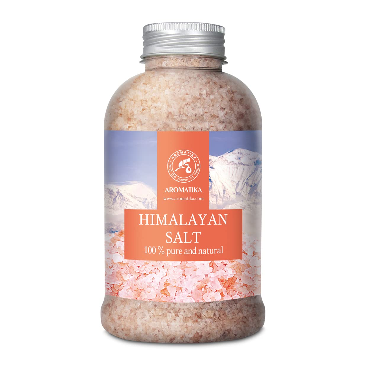 AROMATIKA Himalayan Pink Bath Salts – 600 g Natural Mineral Bath Soak in Jar for Relaxation, Sleep & Stress Relief, Aromatherapy Bath Salts for Soaking Bath, Body Care, Home Spa Wellness, Gift Idea