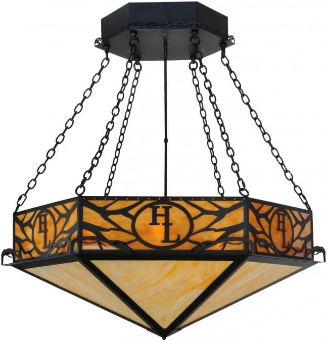 Meyda Tiffany 142795 Hexagon Hl Logo Inverted Pendant Light