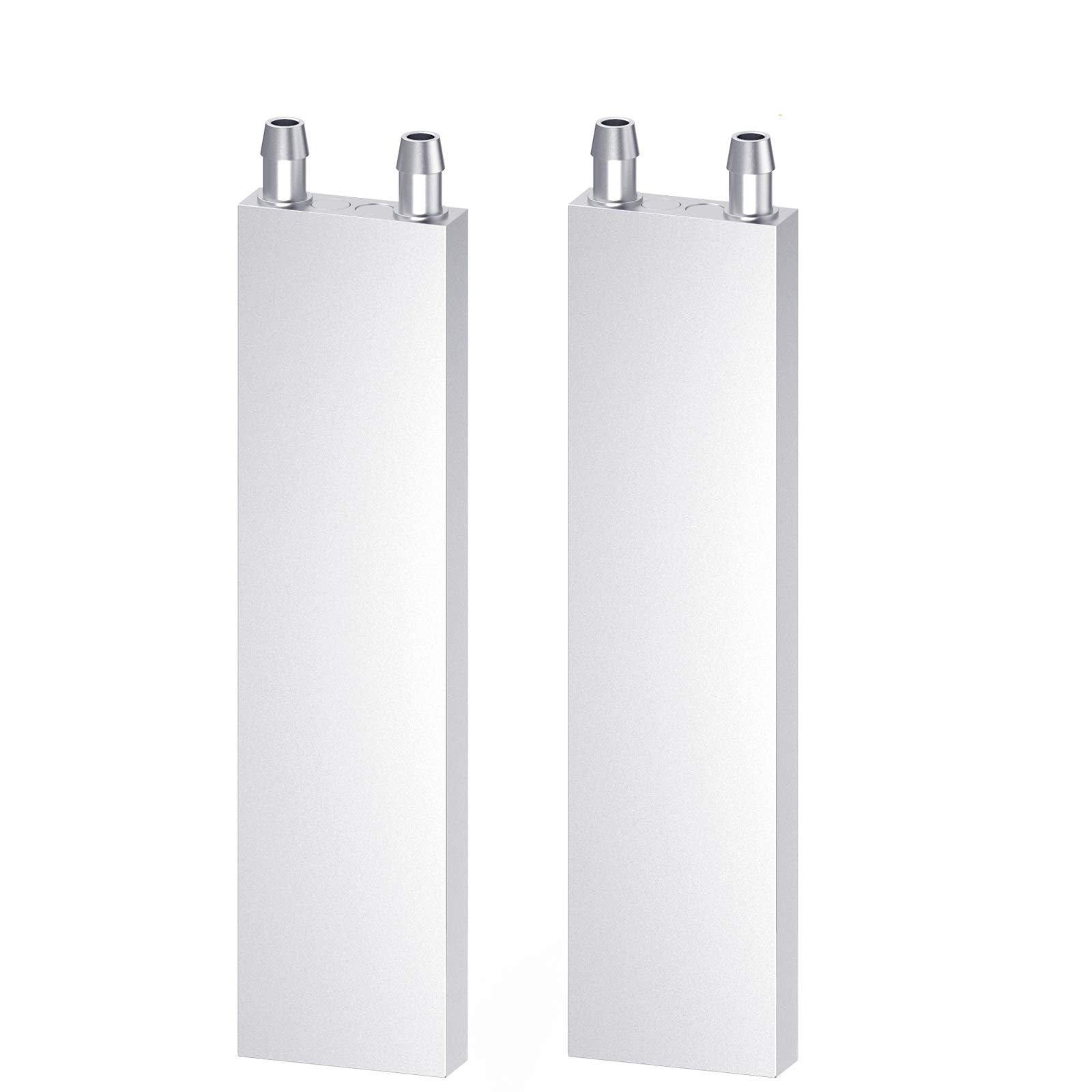 Clyxgs CLDIY Aluminium Water Cooling Block, Liquid Water Cooler Heatsink System for PC Computer CPU Graphics Cooler Heatsink Endothermic Head Silver (40 mm x 200 mm x 12 mm) Pack of 2