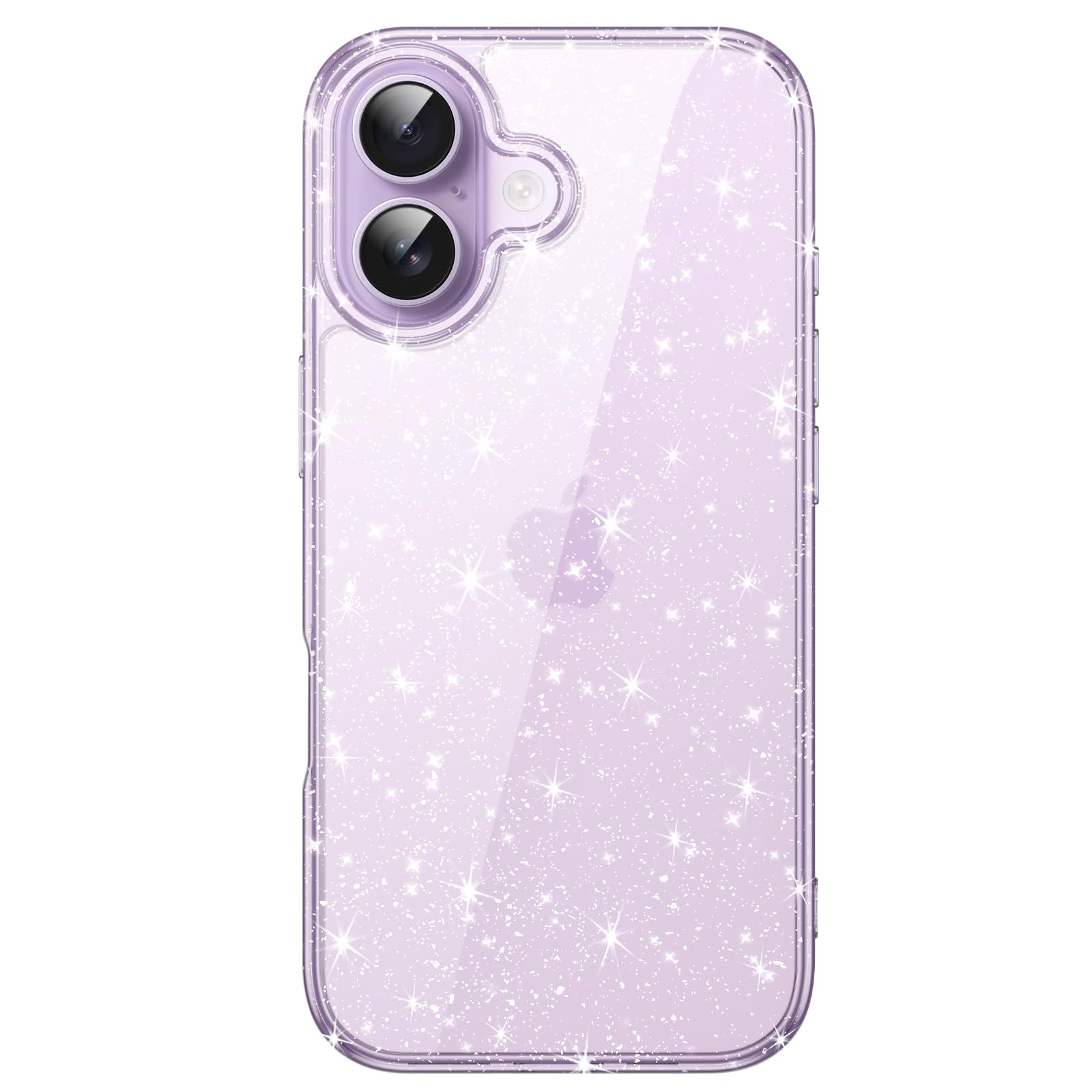 JETech Glitter Case for iPhone 17 6.3-Inch, Bling Sparkle Shockproof Phone Bumper Cover, Cute Sparkly for Women and Girls (Purple)