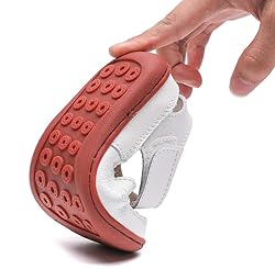 DADAWEN Boy's Girl's Leather Soft Closed Toe