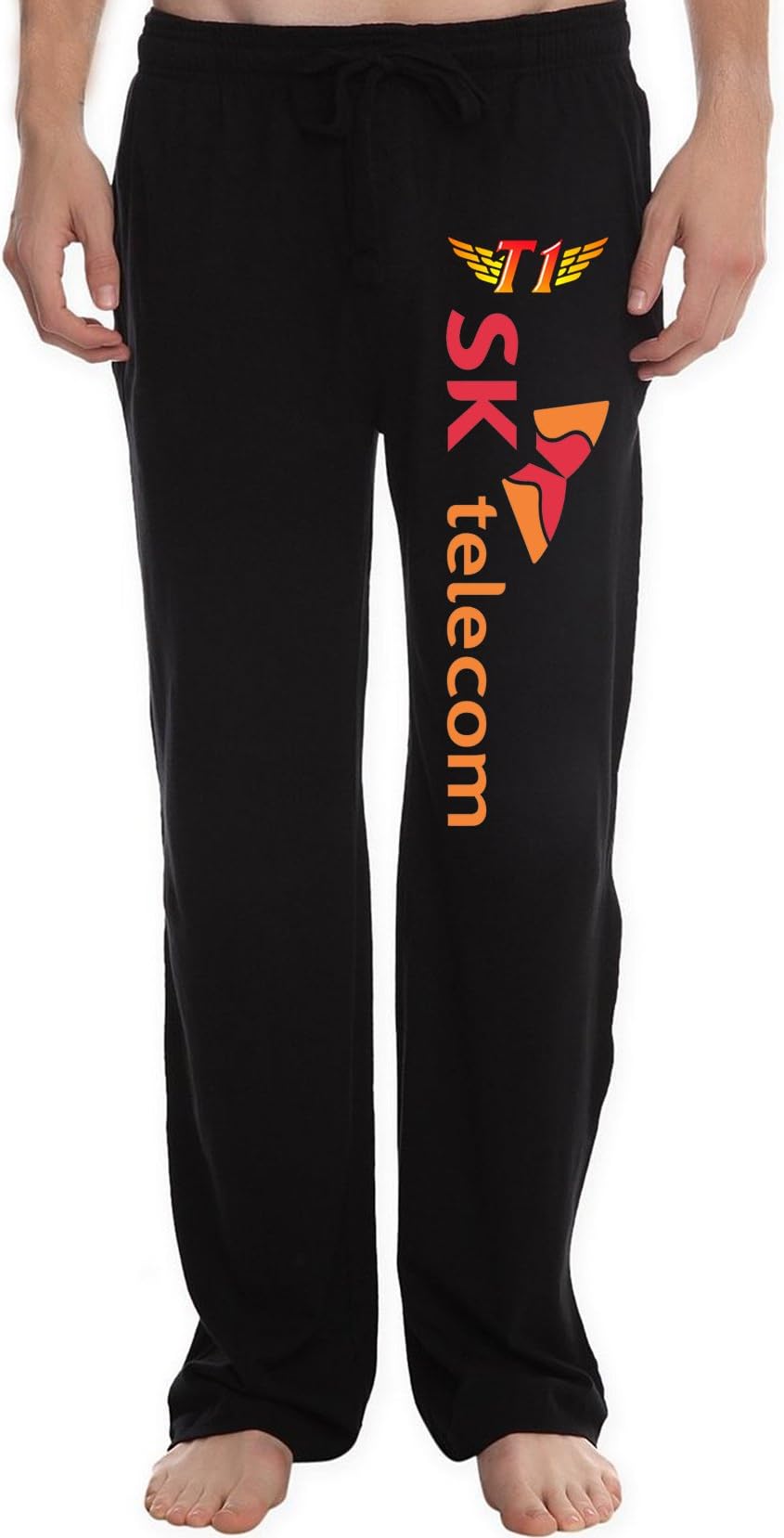 XJXP Men's Korea SKT T1 Esports Team Logo Lounge Pajama Pants