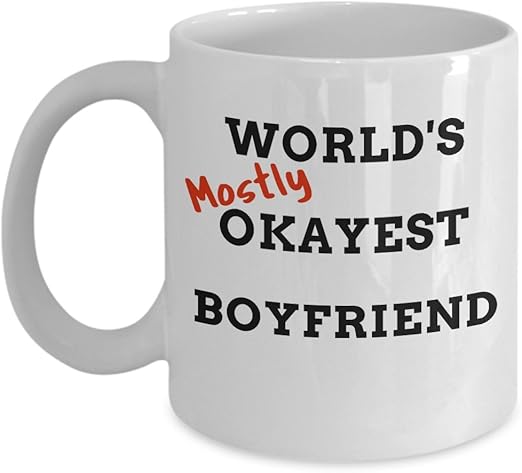 world's okayest boyfriend mug