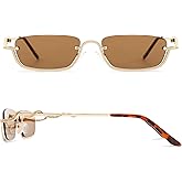 Appassal Y2K Snake Sunglasses for Women Men Narrow Rectangular Y2k Chic Sunnies AP3649