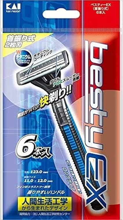 Amazon Co Jp 貝印 Kai ベスティーex Besty Ex 首振り 6本入 男性用 使い捨てカミソリ ビューティー