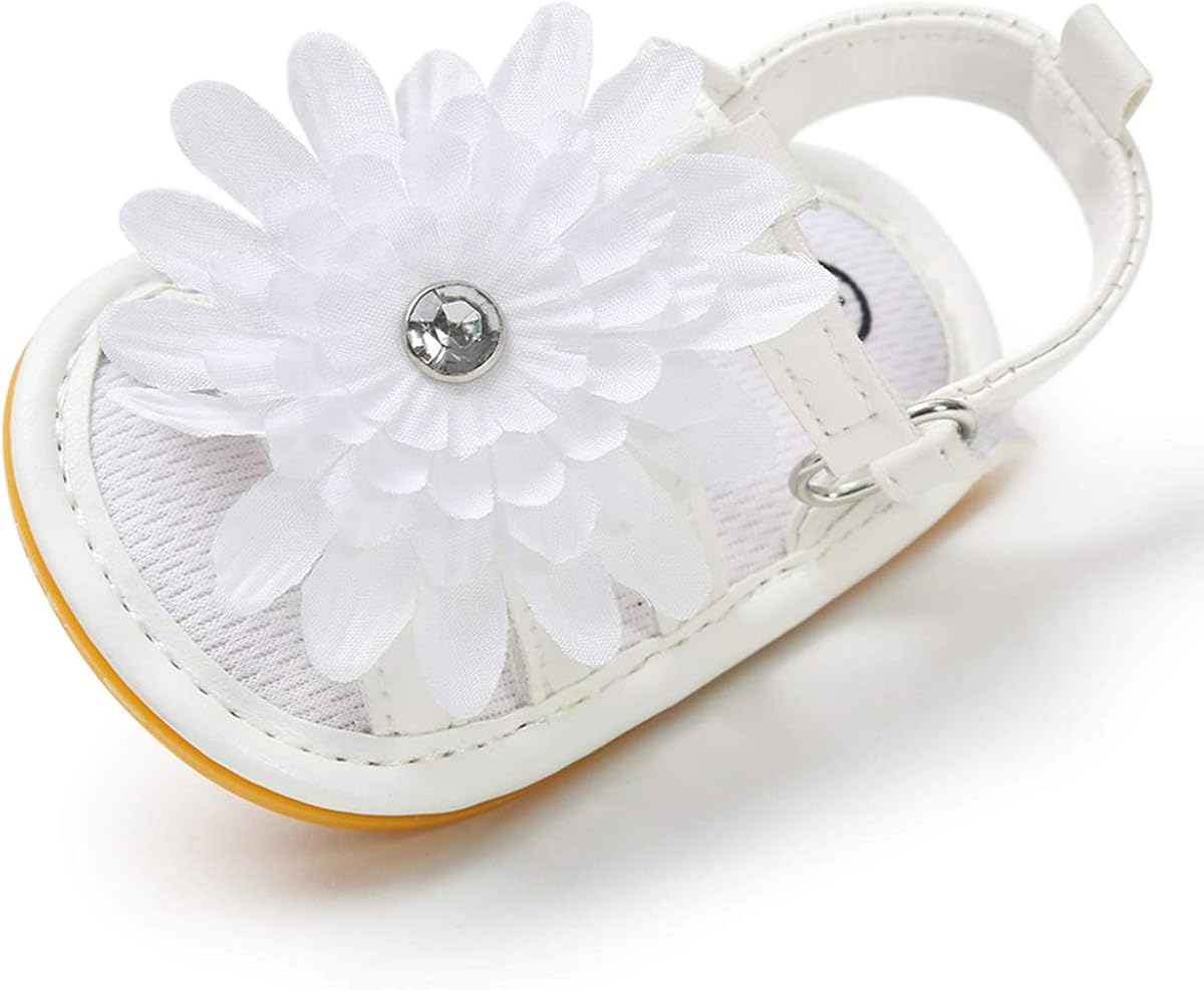  | BENHERO Infant Baby Girls Sandals, Premium Soft Rubber Sole Anti-Slip Summer Toddler Flats First Walkers Shoes | Sandals