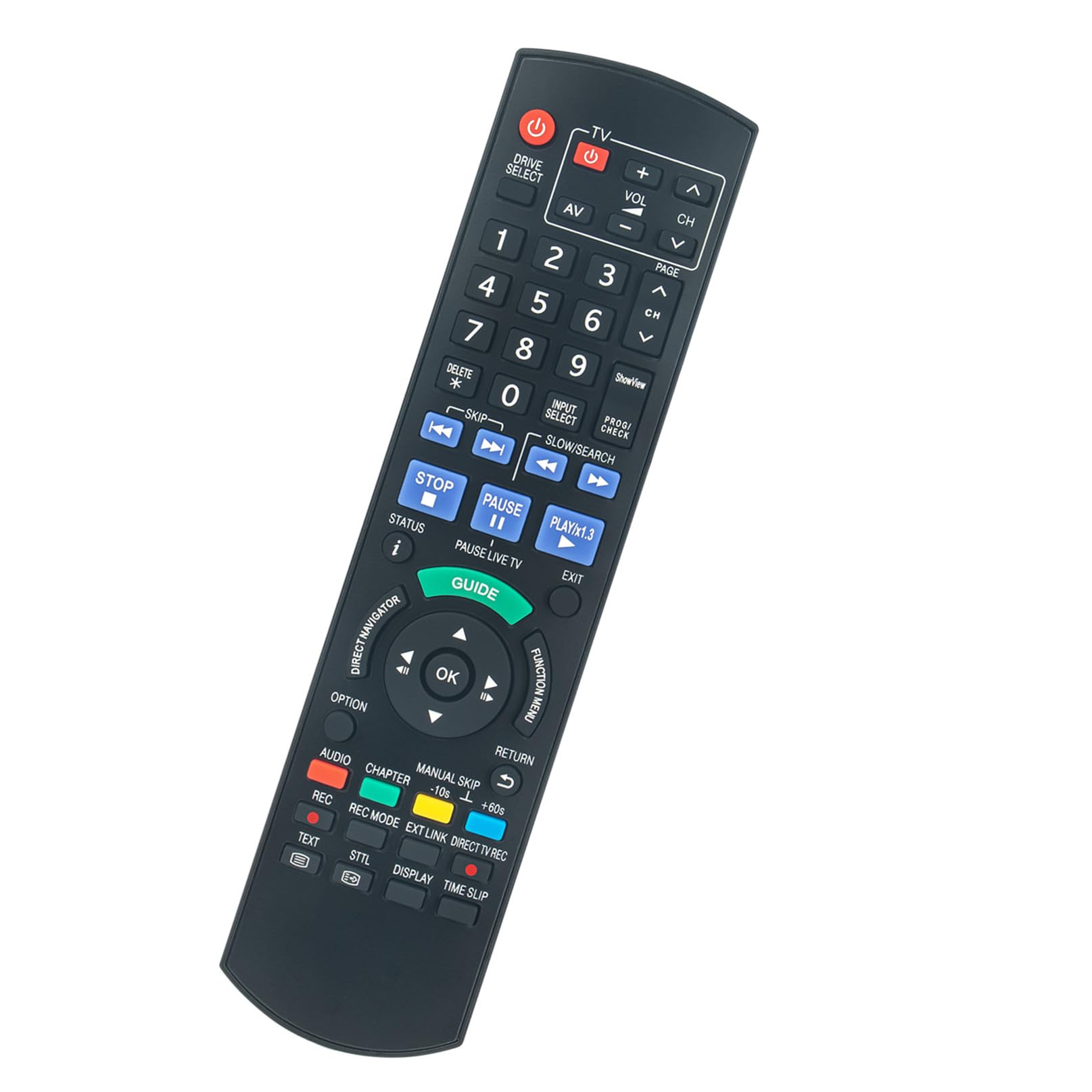 N2QAYB000471 VINABTY Replace Remote Control Fit for Panasonic DVD Recorder DMR-EX84CEGS DMR-EX93CEGK DMR-EX93CEGS DMR-EX645EPK DMR-EX84CEGK DMR-EX96CEGK DMR-EX96CEGS