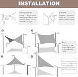 AXT SHADE Sun Shade Sail 3x4m Waterproof UV Block Canopy Taupe Rectangle view 5