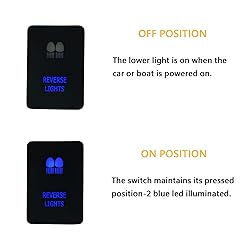 Blue Led Reverse Lights Push Button Switch for