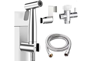 Handheld Bidet Sprayer for Toilet, IDMAX Jet Sprayer for Toilet Muslim Shower Set with 49-inch Hose and Bracket, Adjustable Bidet Attachment Water Pressure Controlfor Feminine Wash