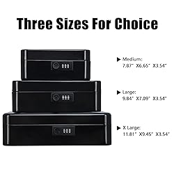 KYODOLED Large Cash Box with Combination Lock Safe