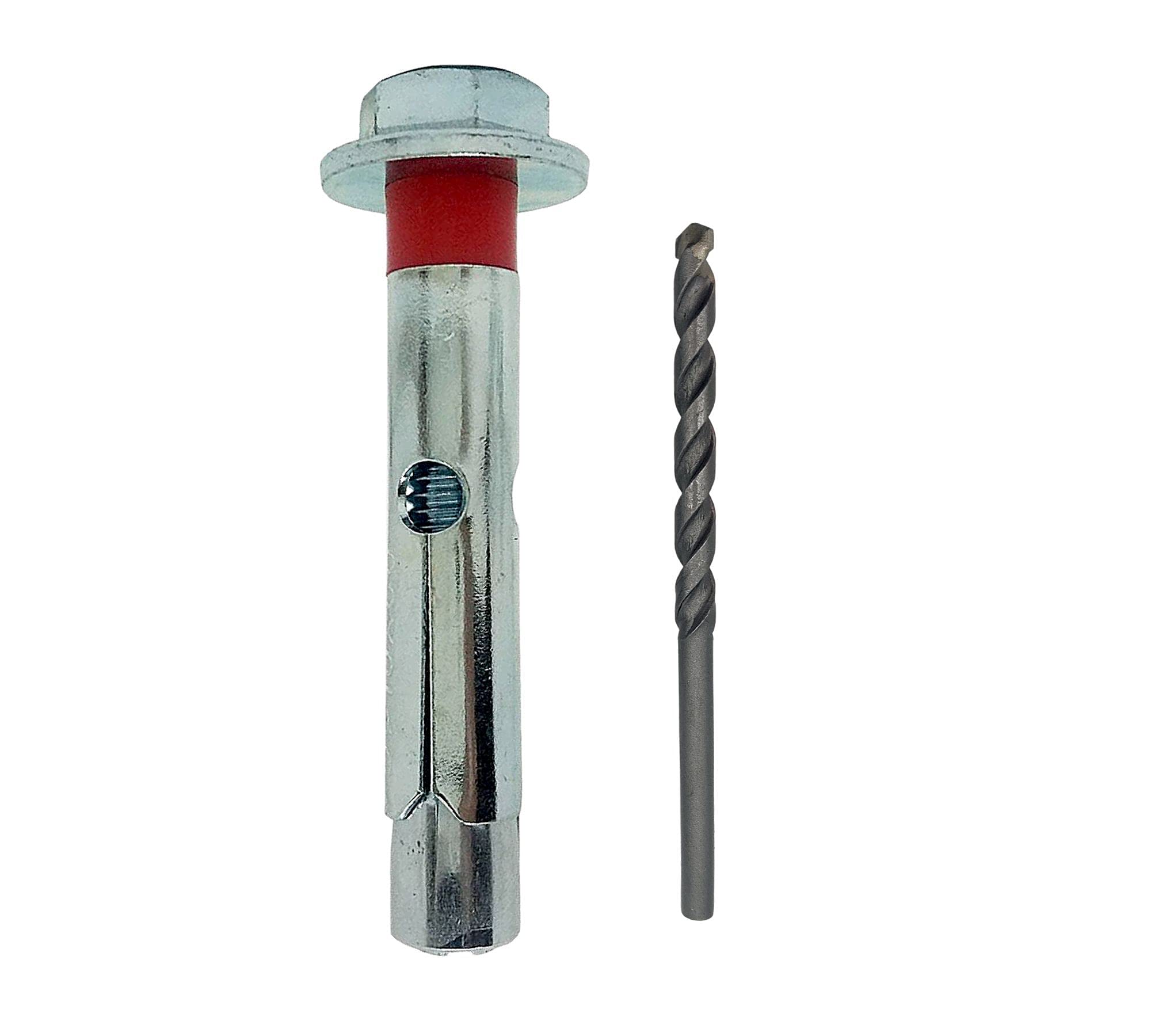 DOJA Barcelona Expansion Anchors M10-12 - Pack of 12 - Metal Hex Anchor Fixing Bolts with 12mm Masonry Drill Bit and Heavy Duty Expansion Screws Complete Kit for Concrete and Masonry Installation