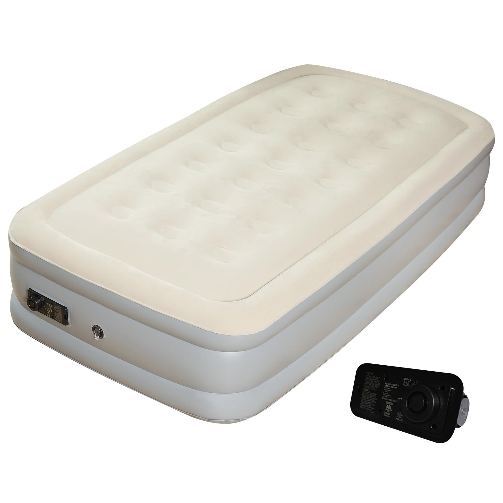 Photo 1 of TripHug Twin Air Mattress with Built-in Pump, 2 Min Fast Inflation, 16" Raised Height, Supports up to 650 lbs, for Camping, Home Use, Guests, Portable Travel–Single Air Mattress
