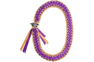 TFTAFAN Graduation Lei Class of 2025 Graduation Ribbon Leis Graduation Necklace Braided Necklaces Graduation Leis gift Party Accessories for Women and Men