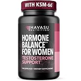 Hormone Balance for Women with KSM-66 Ashwagandha, Fenugreek Extract | With Black Maca Root for Vitality &amp; Mood Support, Testosterone for Women, Vegan, Gluten Free, 90 Capsules, 30 Servings