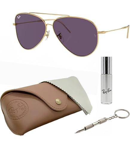 Amazon.com: Ray-Ban RBR0101S LENNY KRAVITZ X AVIATOR REVERSE