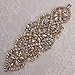 Gold Wedding Rhinestone Applique for Dresses Bridal Belts (1 Piece Gold)