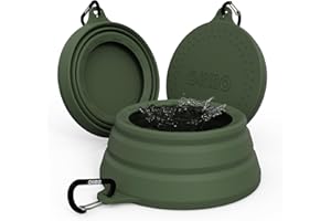 OHMO Spill Proof Collapsible Dog Water Bowl 24oz for Cars, No Splash Portable Bowls for Dog Travel, Pet Essentials for Road Trips, Cat Travel Accessories