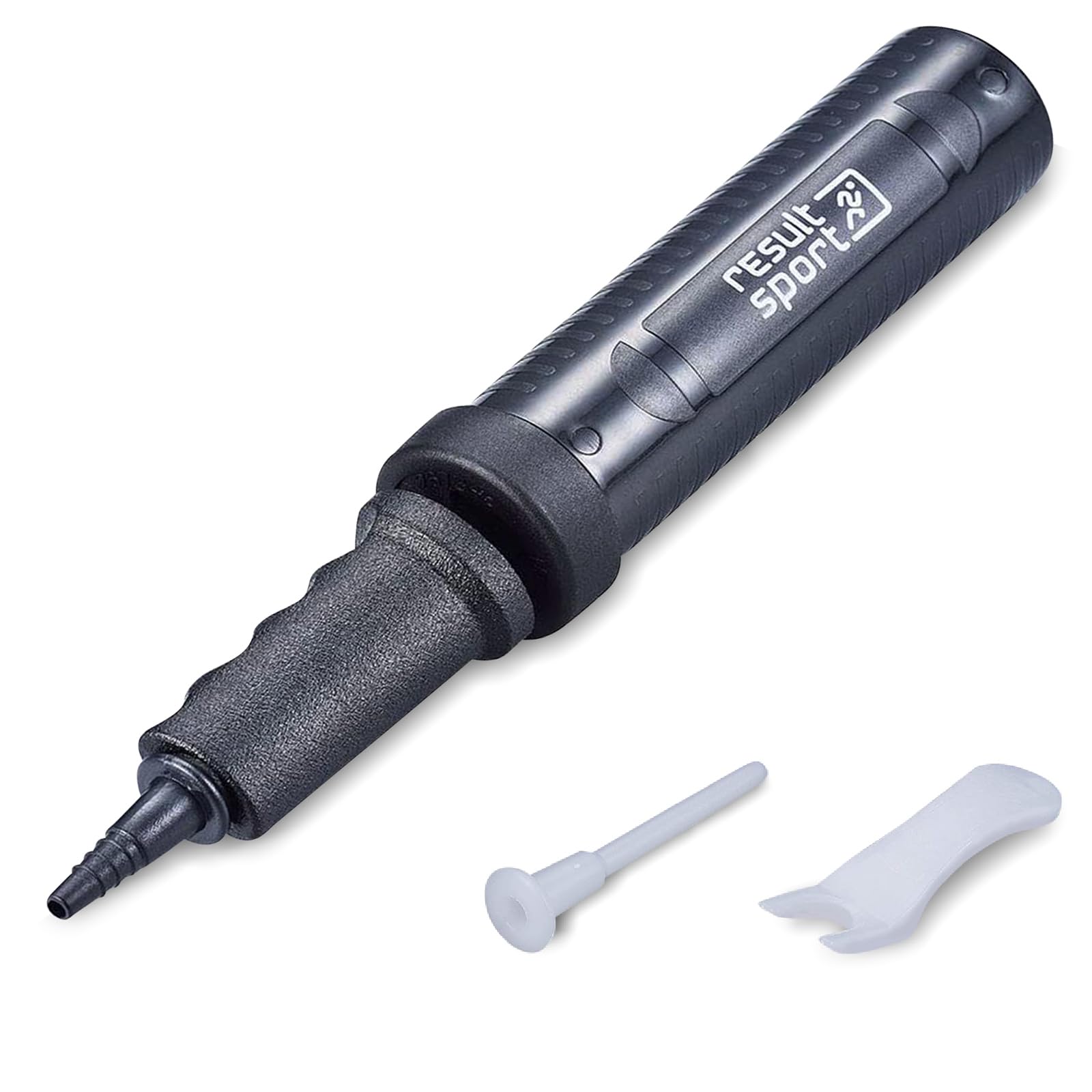 ResultSport Gym Ball Balloon Camping Double Action Hand Air Pump with Stopper Plug and Plug Removal Tool for Exercise ball and Swiss ball