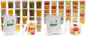 Freshware Food Storage Containers with Lids [24 Pack, 32oz] & Deli, Food Storage containers, 16 ounce, 16 oz. 50-Pack