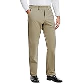 ALTHLEMON Mens Elastic Waist Pants for Seniors with Magnet Button No Iron Stretch Expandable Waist Slacks for Elderly
