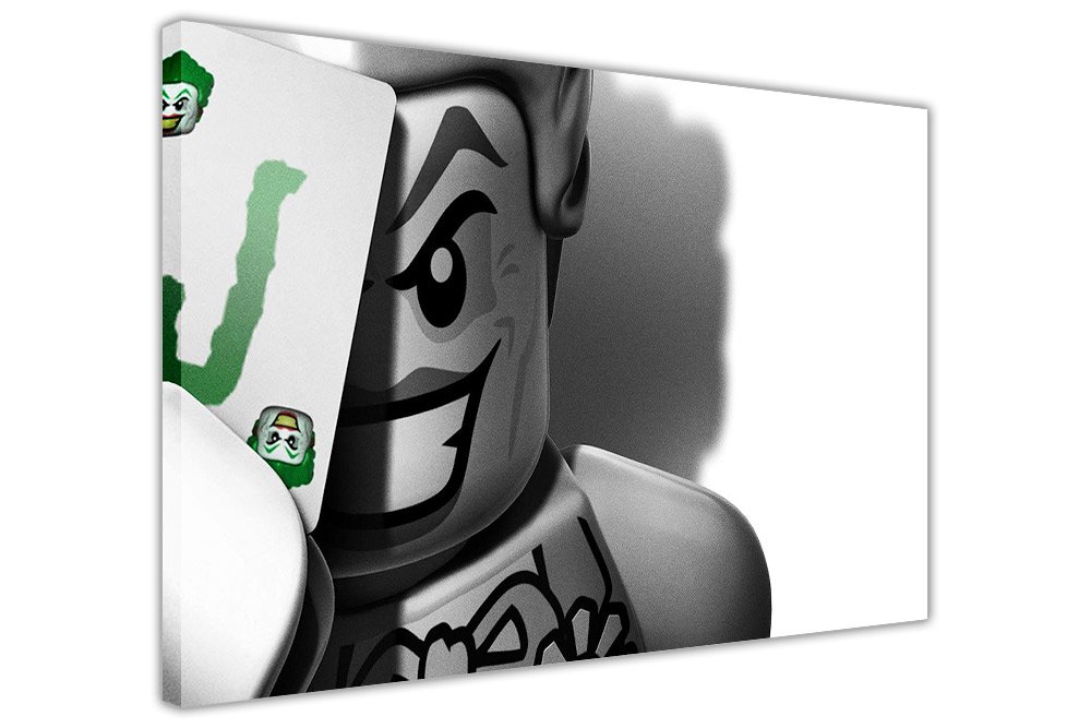 Pop Art Joker From Batman With Playing Card Canvas Wall