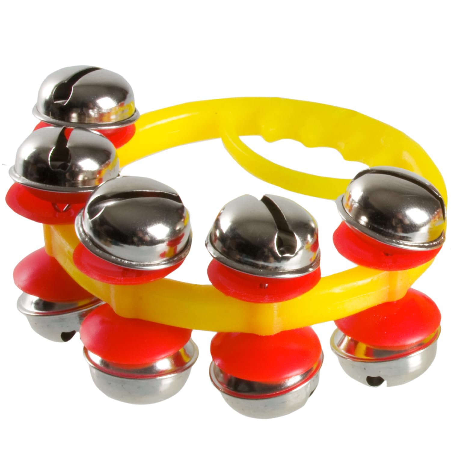 TIGER BEL14-CL Sleigh Bells Jingle Bells with Handle - Christmas Hand Percussion - Musical Rhythm Shaker Suitable For Any Age 3+ - Bells for Bands, Theatres, Carol Singers, Nativities, Education Tool