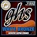 GHS Strings WB-L White Bronze Acoustic Guitar Strings, Light (12-54)
