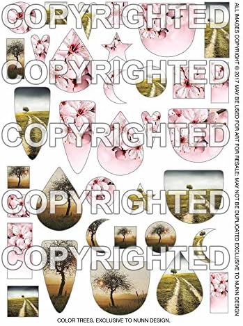 Nunn Design Collage Sheet, Assorted Trees and Flowers, 1/2 Sheet, Assorted Colors