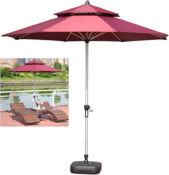 Susany Sombrilla de Aluminio de 270 Cm, Parasol de Playa con 8