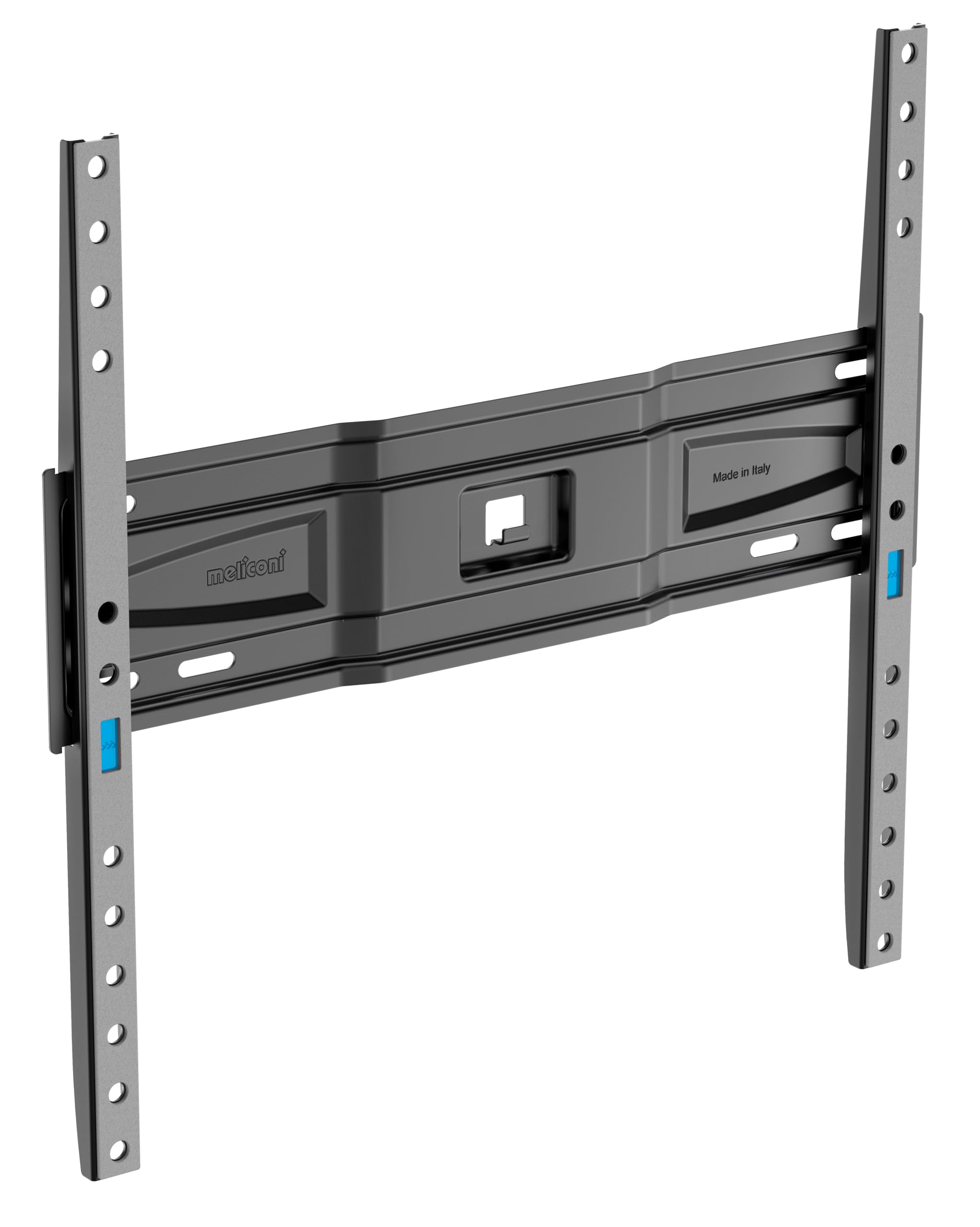 Meliconi Slimstyle Plus 400 S, Fixed Wall TV Stand, Also Suitable for Plasterboard, for TVs from 40 to 82 inches, Vesa 200-300-400 with Fast Block, Made in Italy
