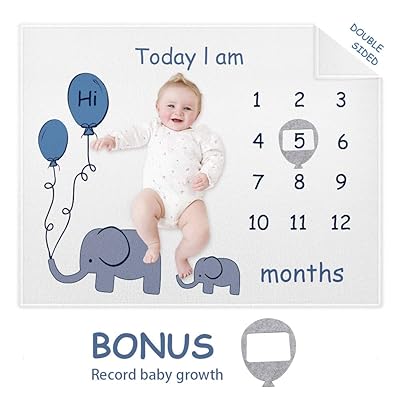 Amazon How To Make A Baby Milestone Blanket Large Gender Neutral