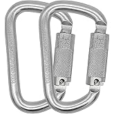 Auto Locking Carabiner Clip Heavy Duty Climbing Carabiner 45KN=10000 IBS Twist Lock Carabiner for Outdoor Climbing, Mountaineering, Rappelling, Camping, Hiking, Swing