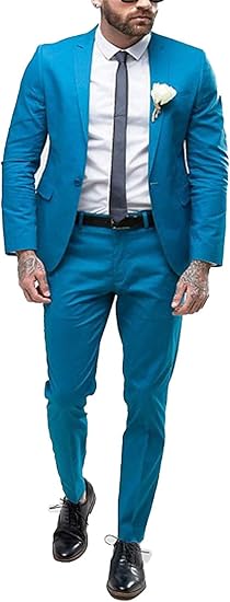 Amazon Co Jp Qzi メンズウェディングパーティー用2ピーススーツノッチラペル1ボタンタキシード 服 ファッション小物