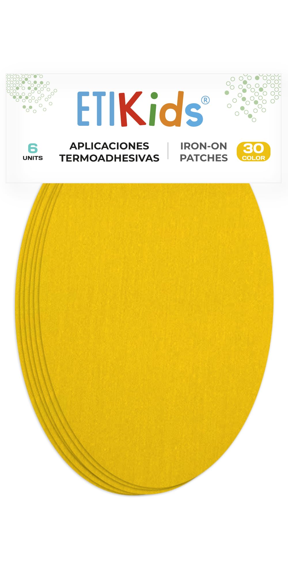 Haberdashery Online - 6 Iron-On Knee Pads Elbows for Clothes Protection & Repair, Suitable for Trousers, Jackets, Sweaters, Shirts, 16cm x 10cm, Size M, Gold Color