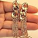Bluelans® Fashion Celebrity Women Ladies Long Dangle Chain Earrings Golden Tassel Chain Ear Stud