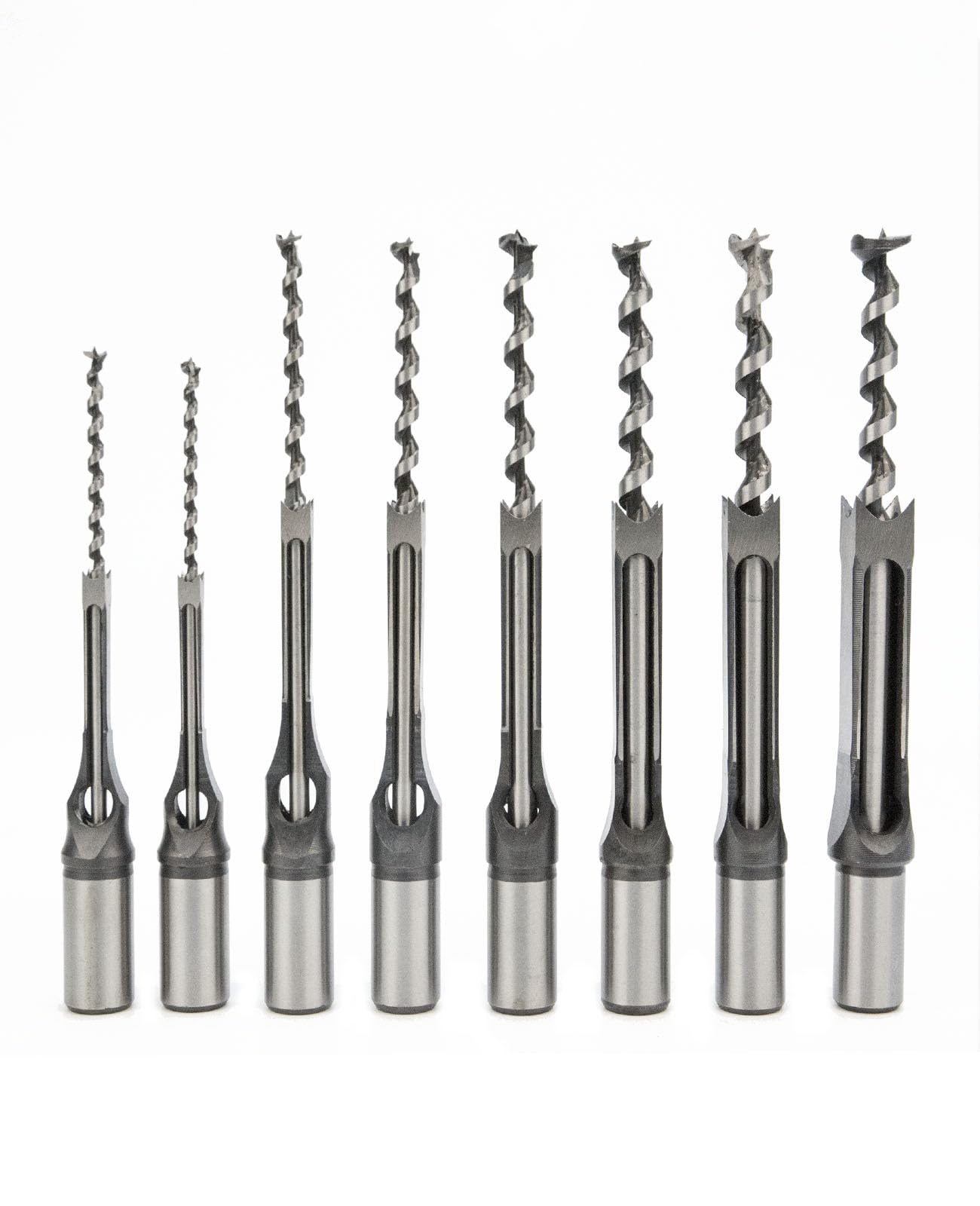 8pcs Square Drill Bits, Wood Chisel Sets 6mm 6.4mm 8mm 9.5mm 11mm 12.7mm 14mm 16mm Square Hole Drill Bits Hole Cutter Drill Bit Sets