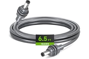 Anina Starlink Mini DC Power Cable 2M, 18AWG Short Power Cord for Starlink Mini, 5.5mmx2.1mm Male to Male, Low Voltage Drop P