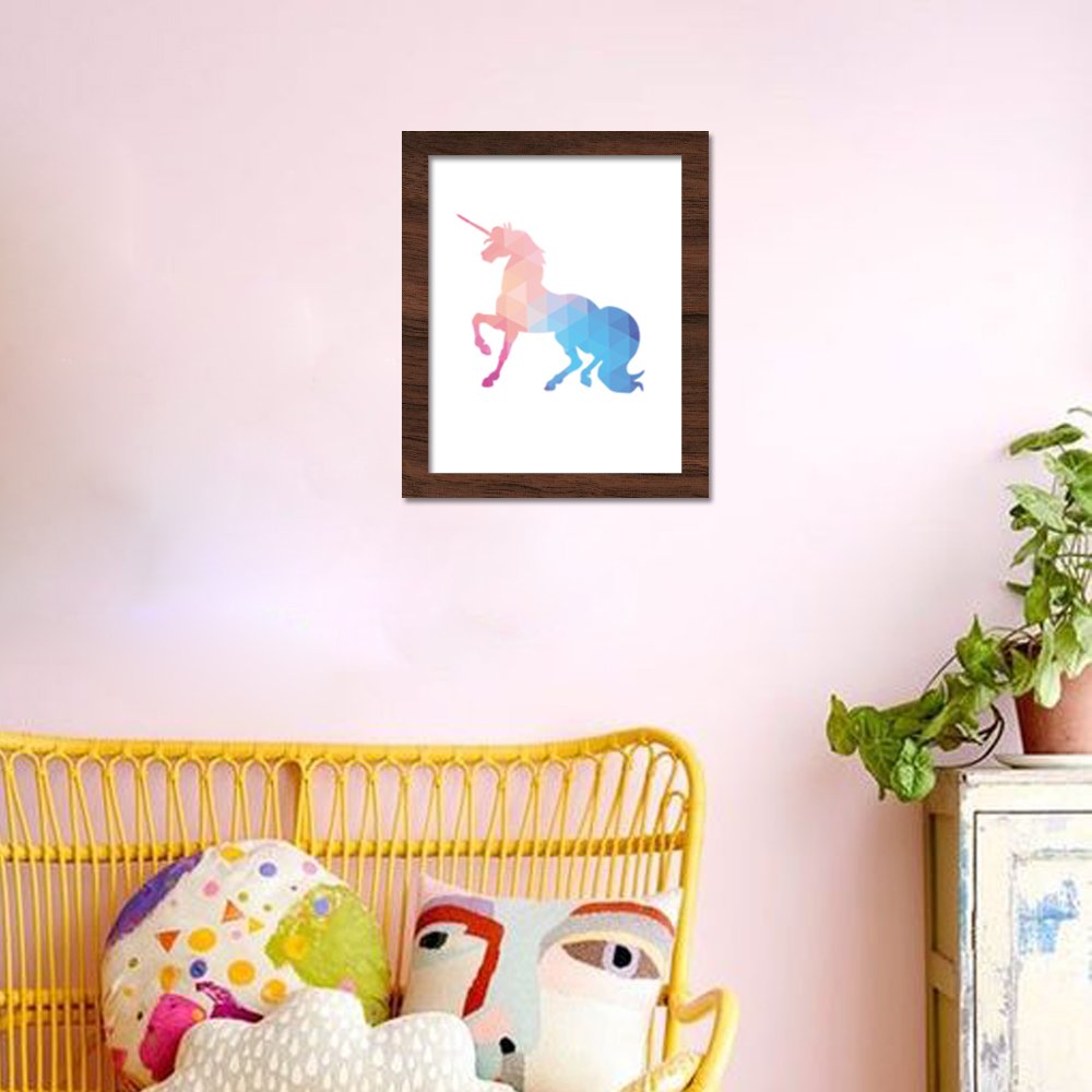 WALPLUS Unicorn Art Canvas Printing Wall Stickers, Vinyl, Multi-Colour, 40 x 30 x 3 cm