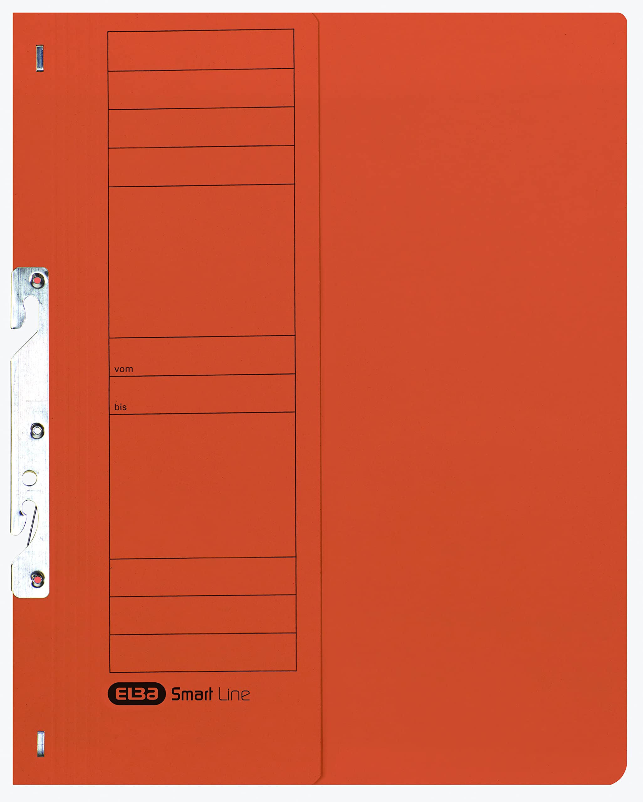 Elba 22451BL Attachable File Commercial Binding 250 g/sq. m Manila Cardboard for 200 DIN A4 Sheets, Half Front Cover, 50 Pieces, Blue Single Clip File with Commercial Binding Orange