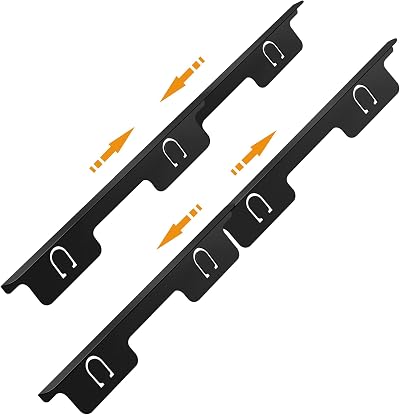 VANROUG 4Pcs Stainless Steel Stove Gap Covers Adjustable 13.8-27.5in Black