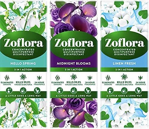 Zoflora 12 x 120ml Floral Assortment Disinfectant Linen Garden Bouquet Lavender