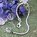 BSI - Pack of 5 Pcs Silver Plated Snake Chain Fits Pandora Chamilia Troll Biagi Beads, 5 Pcs Silver Plated Brass Charm Bracelet Chains w/Screw End (7 Inches)