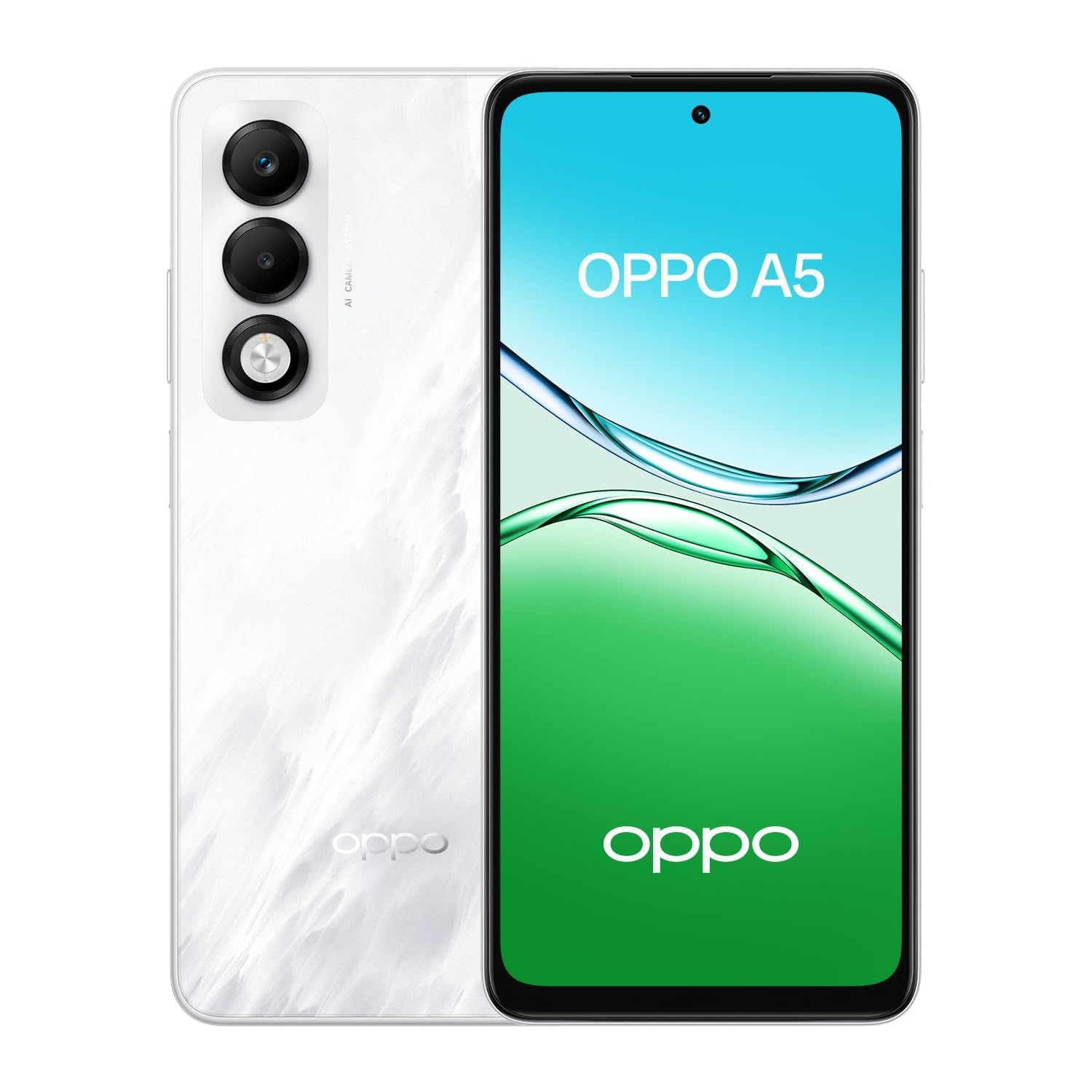 OPPO A5 Dual-SIM 128GB ROM + 6GB RAM (solo GSM | Sin CDMA) Smartphone 4G/LTE desbloqueado de fábrica (Blanco niebla) - Versión internacional