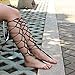 ALABAR Handmade Cotton Lace Up Crochet Barefoot Sandals Sexy Wedding Beach Accessory Dancing Anklets AQ08